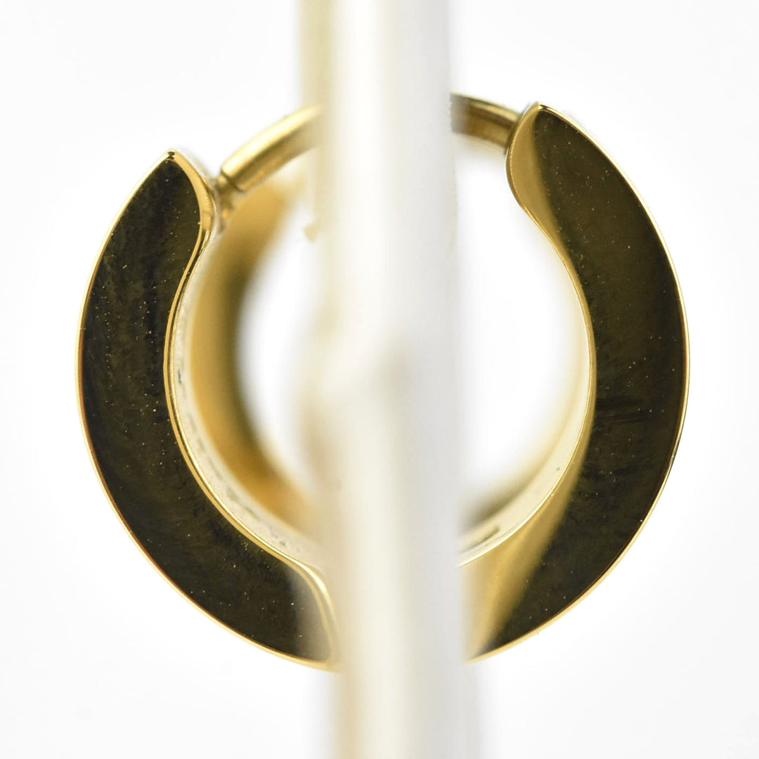 Paisly Super Chunky Huggie Hoops - Goldmakers Fine Jewelry