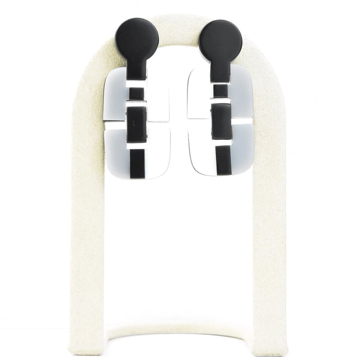 Panorama Link Earrings in Black