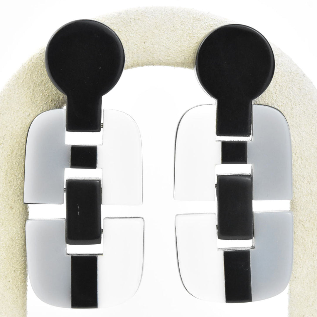 Panorama Link Earrings in Black
