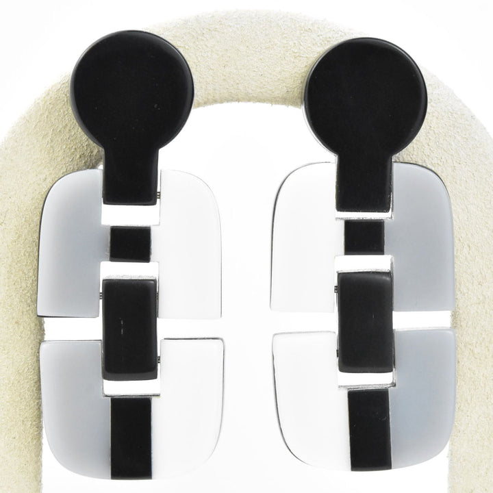 Panorama Link Earrings in Black