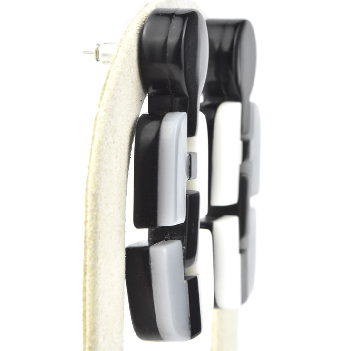 Panorama Link Earrings in Black