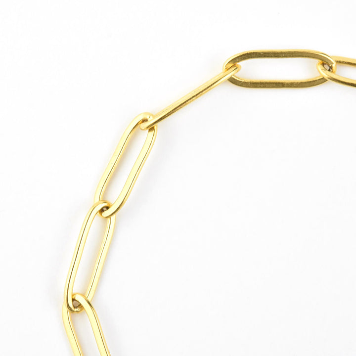 Paperclip Chain Bracelet w/ Pearl - Goldmakers Fine Jewelry