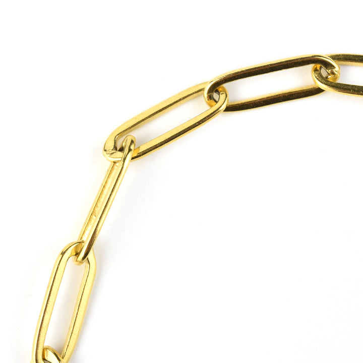 Paperclip Chain Bracelet w/ Pearl