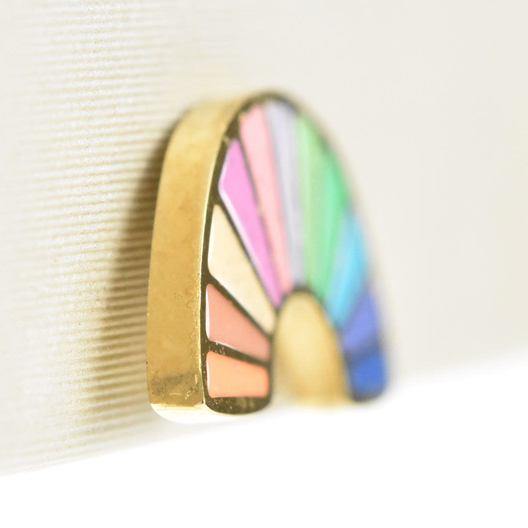 Pastel Rainbow Studs, Screw-back - Goldmakers Fine Jewelry