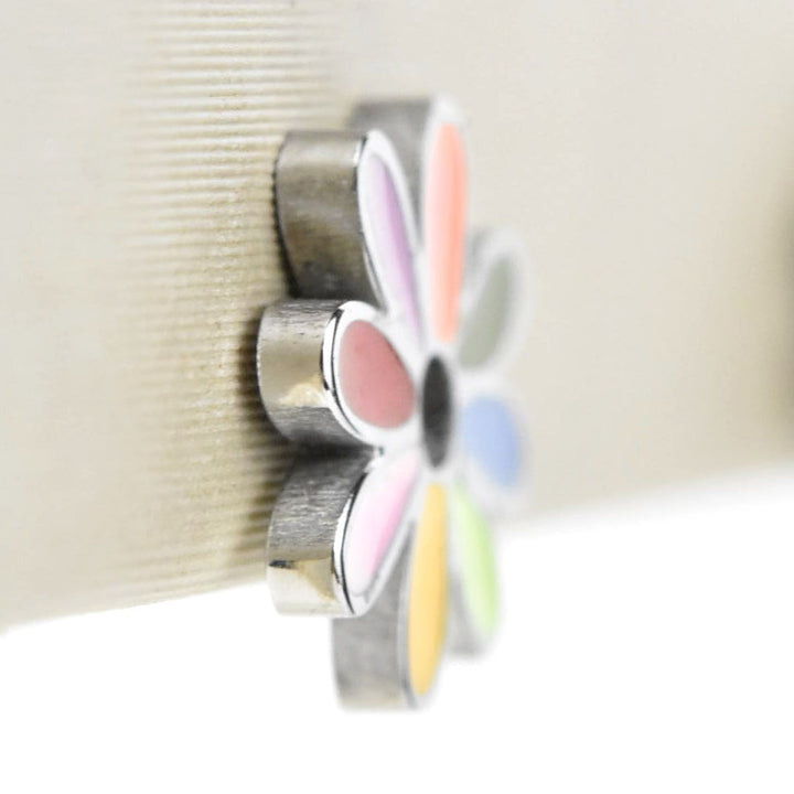 Pastel Rainbow Daisy Studs, Screw-back - Goldmakers Fine Jewelry