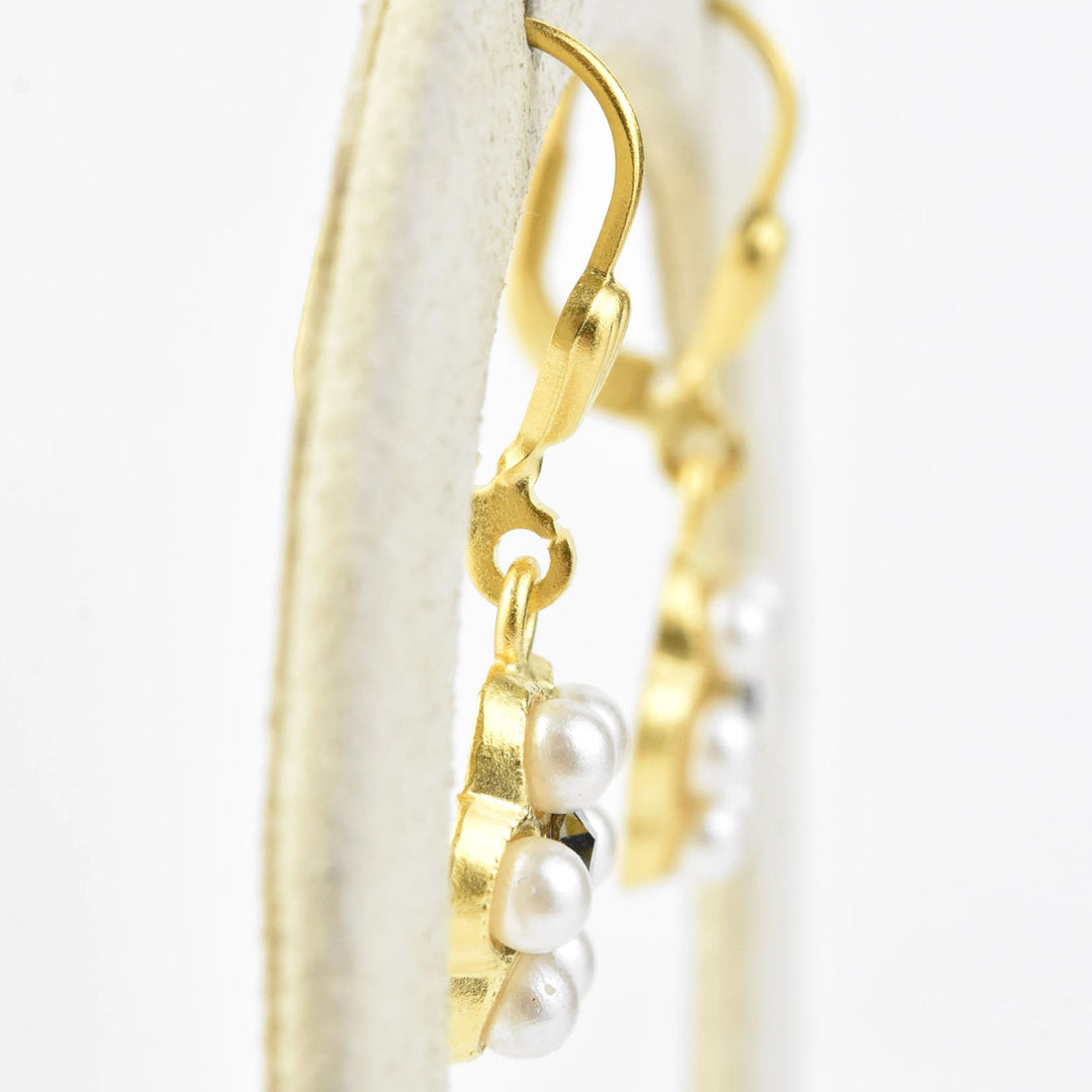 Pearl Daisy Earrings - Goldmakers Fine Jewelry