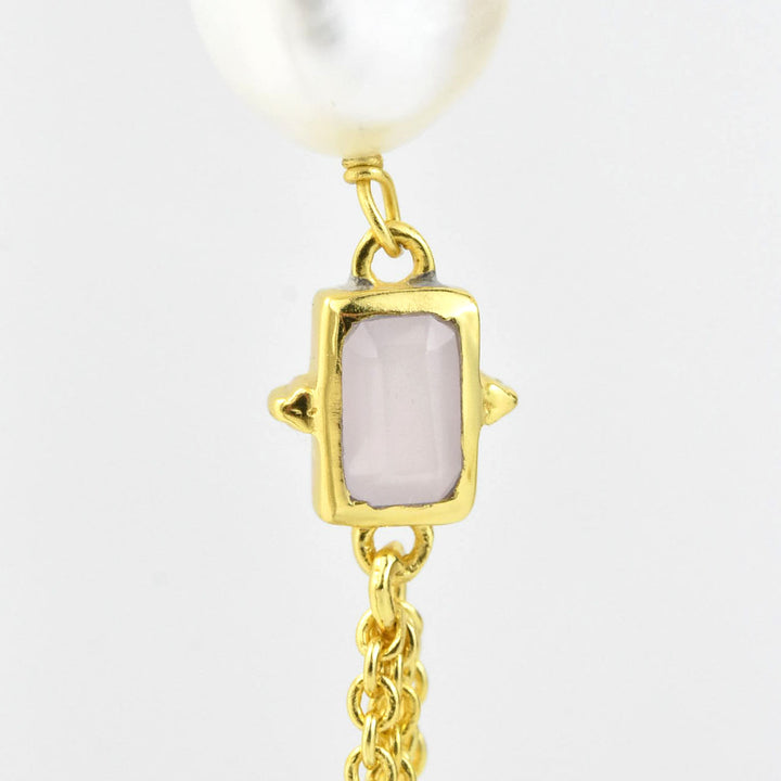 Pearl and Quartz Dangles - Goldmakers Fine Jewelry