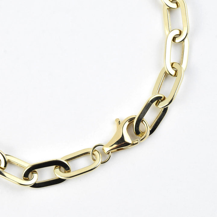 Pearl Chain Link Bracelet in 14k Gold