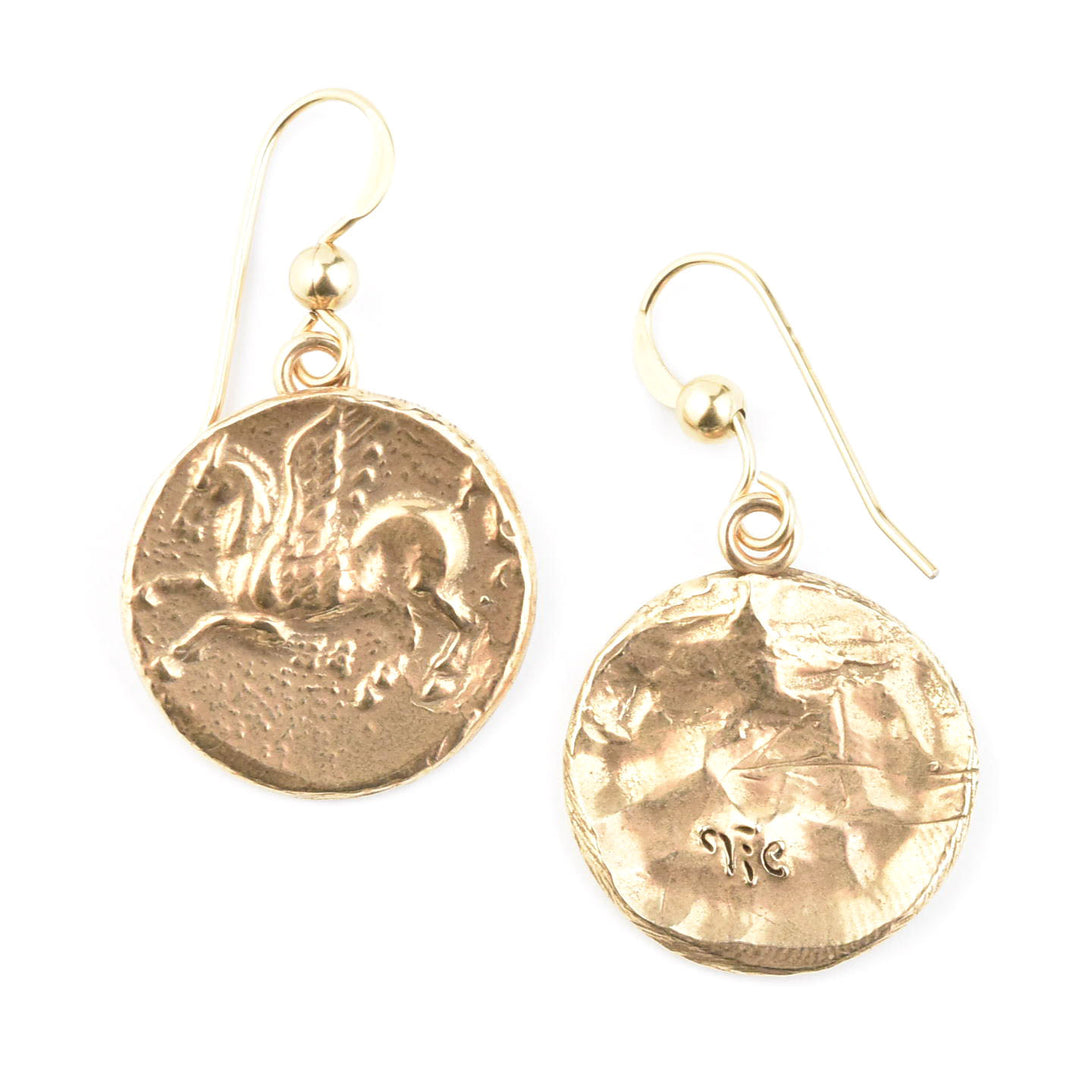 Pegasus Coin Earrings