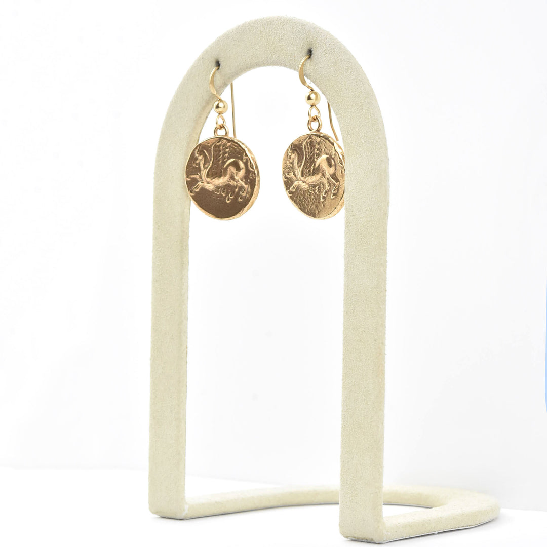 Pegasus Coin Earrings