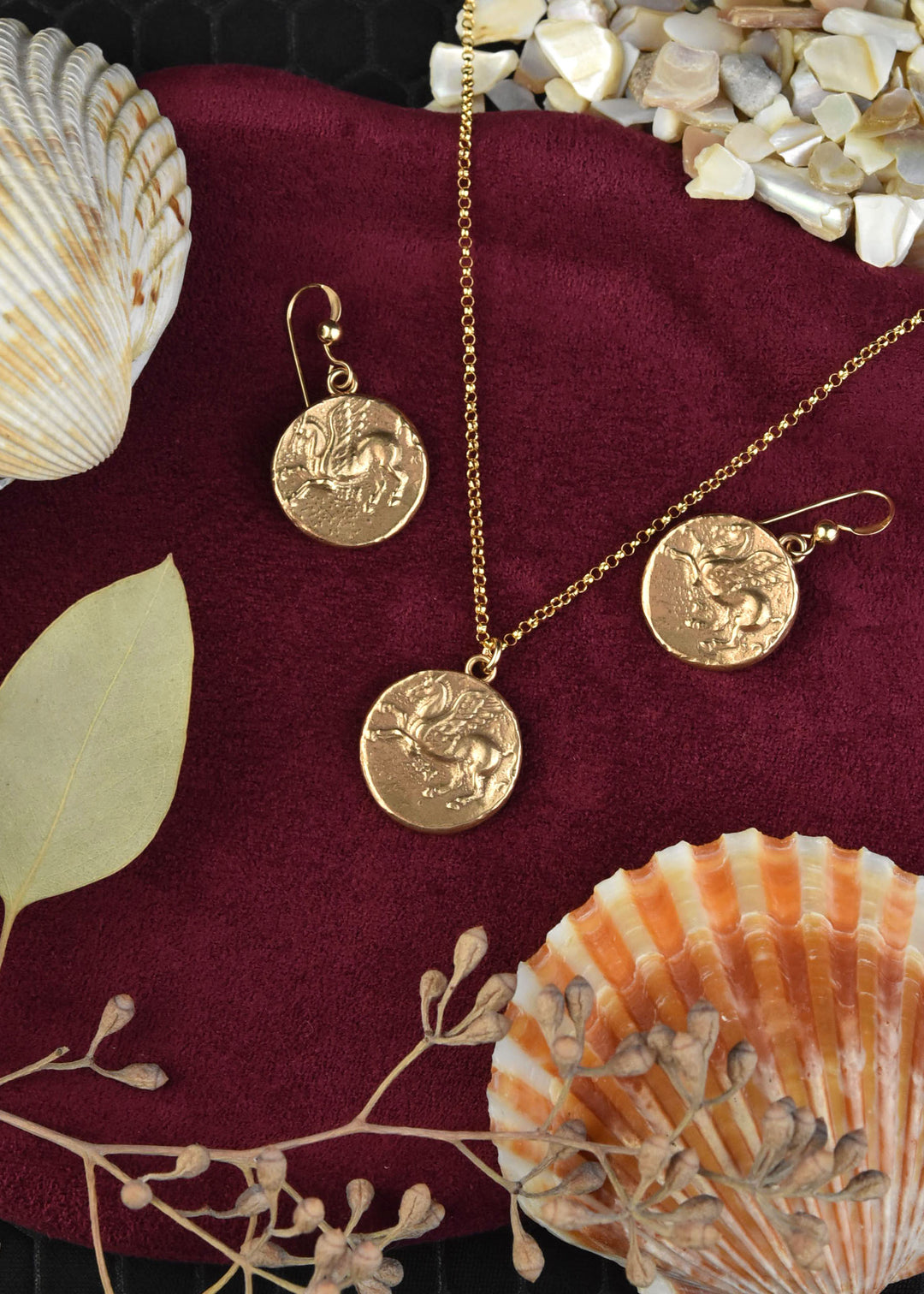 Pegasus Coin Necklace