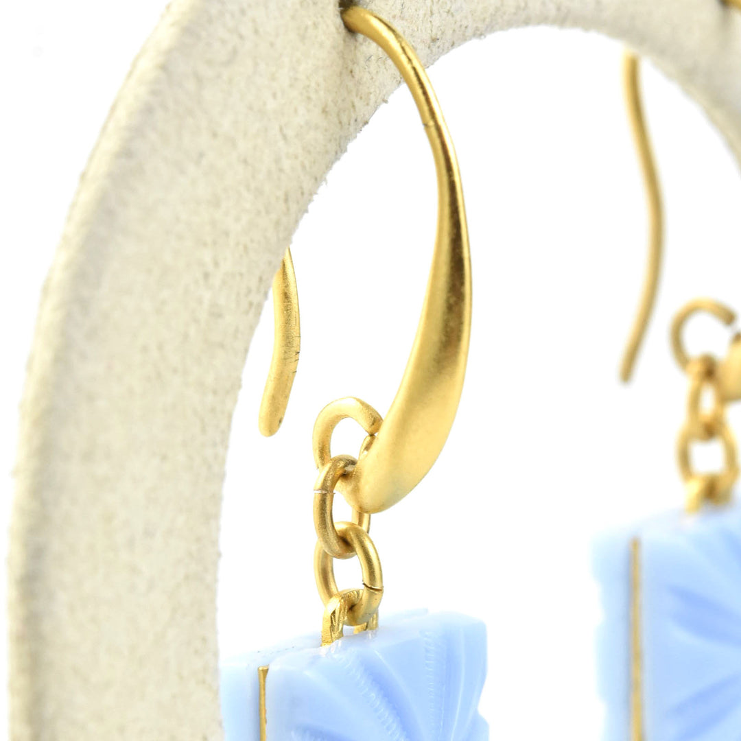 Periwinkle, Green & Turquoise Earrings - Goldmakers Fine Jewelry