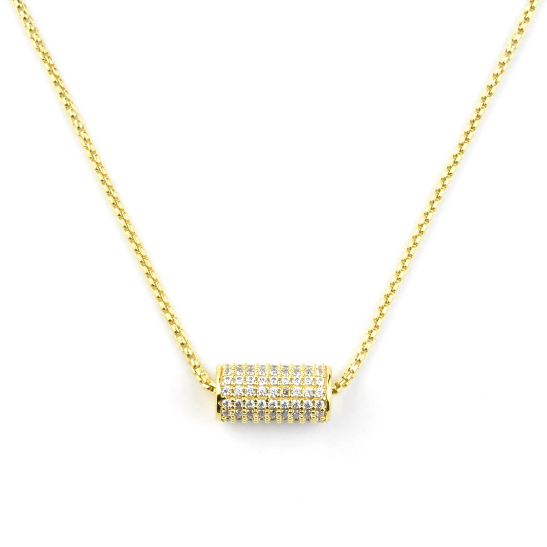 Petite Pave Mini Tube Necklace