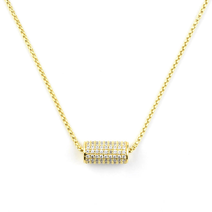 Petite Pave Mini Tube Necklace