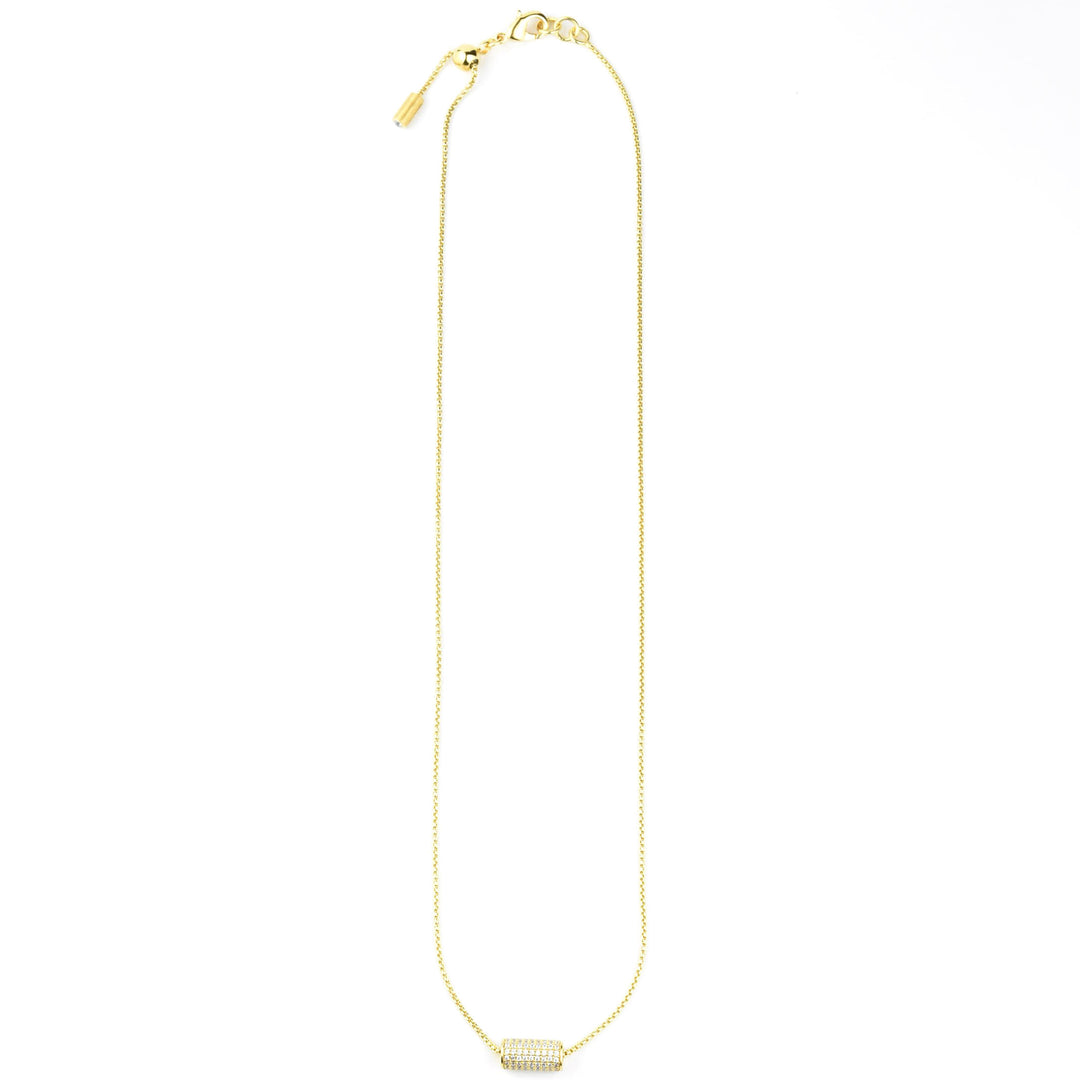 Petite Pave Mini Tube Necklace