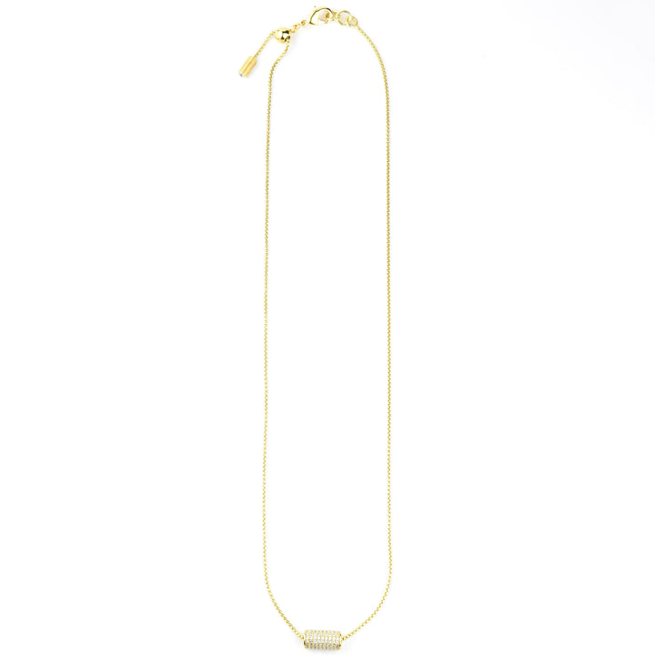 Petite Pave Mini Tube Necklace