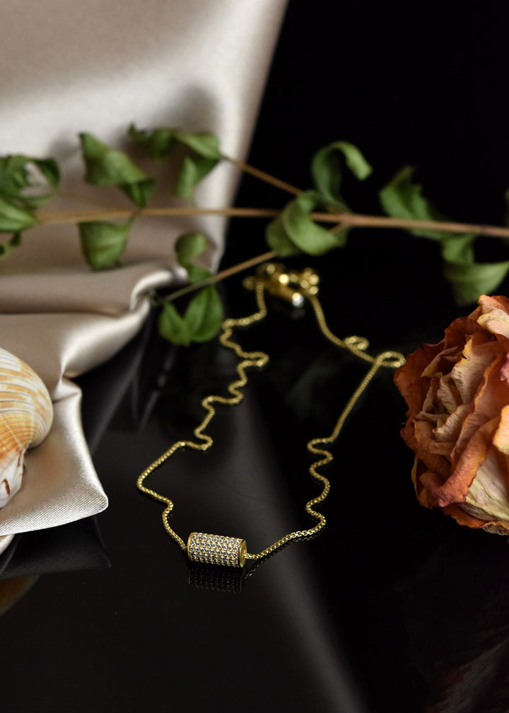 Petite Pave Mini Tube Necklace