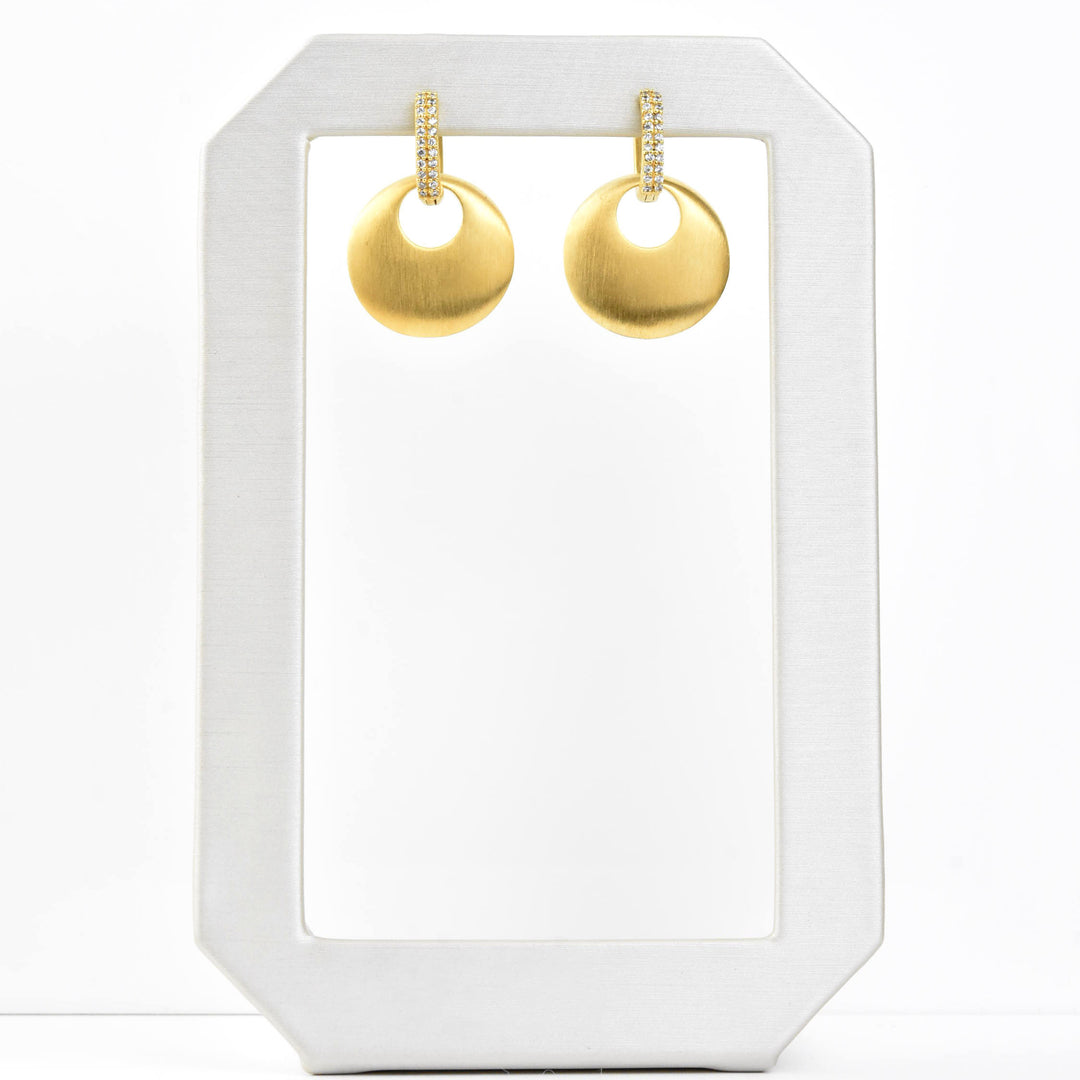 Petit Pave Drop Earrings - Goldmakers Fine Jewelry