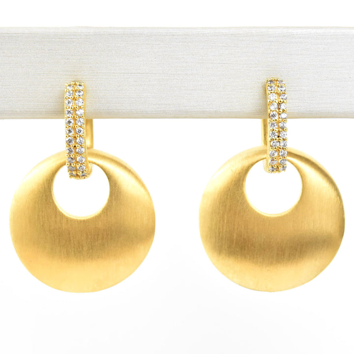 Petit Pave Drop Earrings - Goldmakers Fine Jewelry