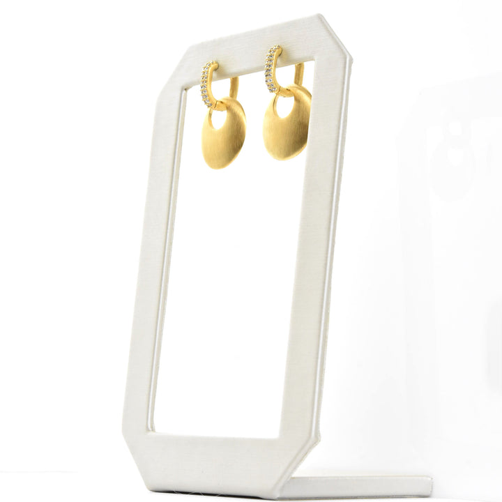 Petit Pave Drop Earrings - Goldmakers Fine Jewelry
