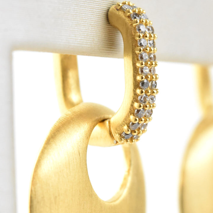 Petit Pave Drop Earrings - Goldmakers Fine Jewelry