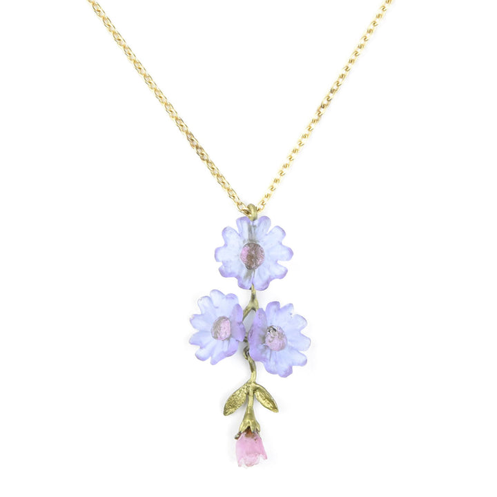 Three Phlox Flowers Necklace