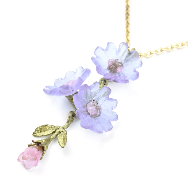 Three Phlox Flowers Necklace