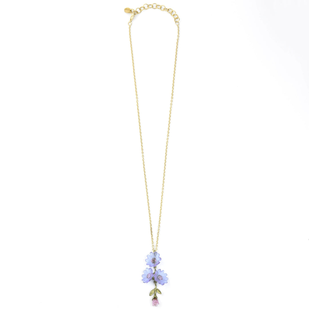 Three Phlox Flowers Necklace