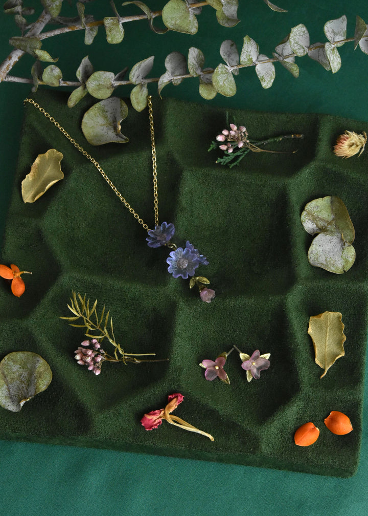 Three Phlox Flowers Necklace