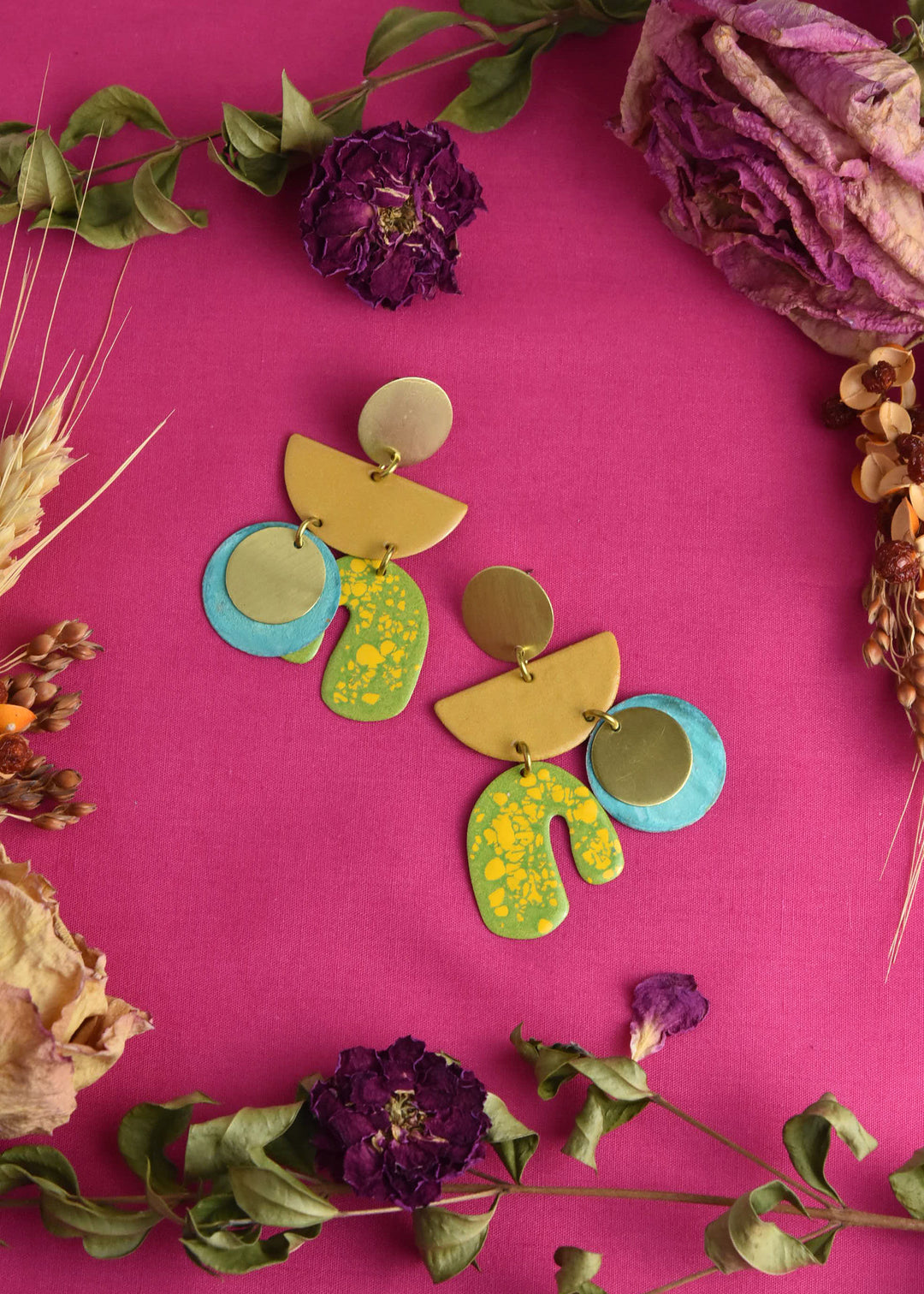 Piba Earrings in Mix Yellow