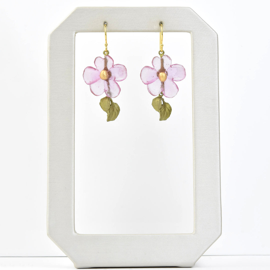 Pink Impatiens Earrings