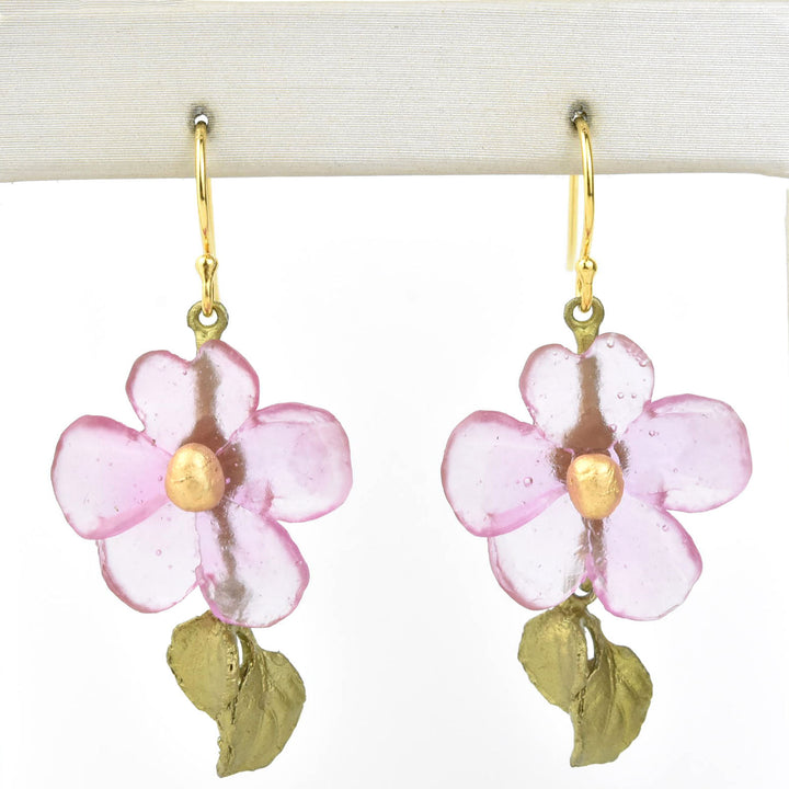 Pink Impatiens Earrings