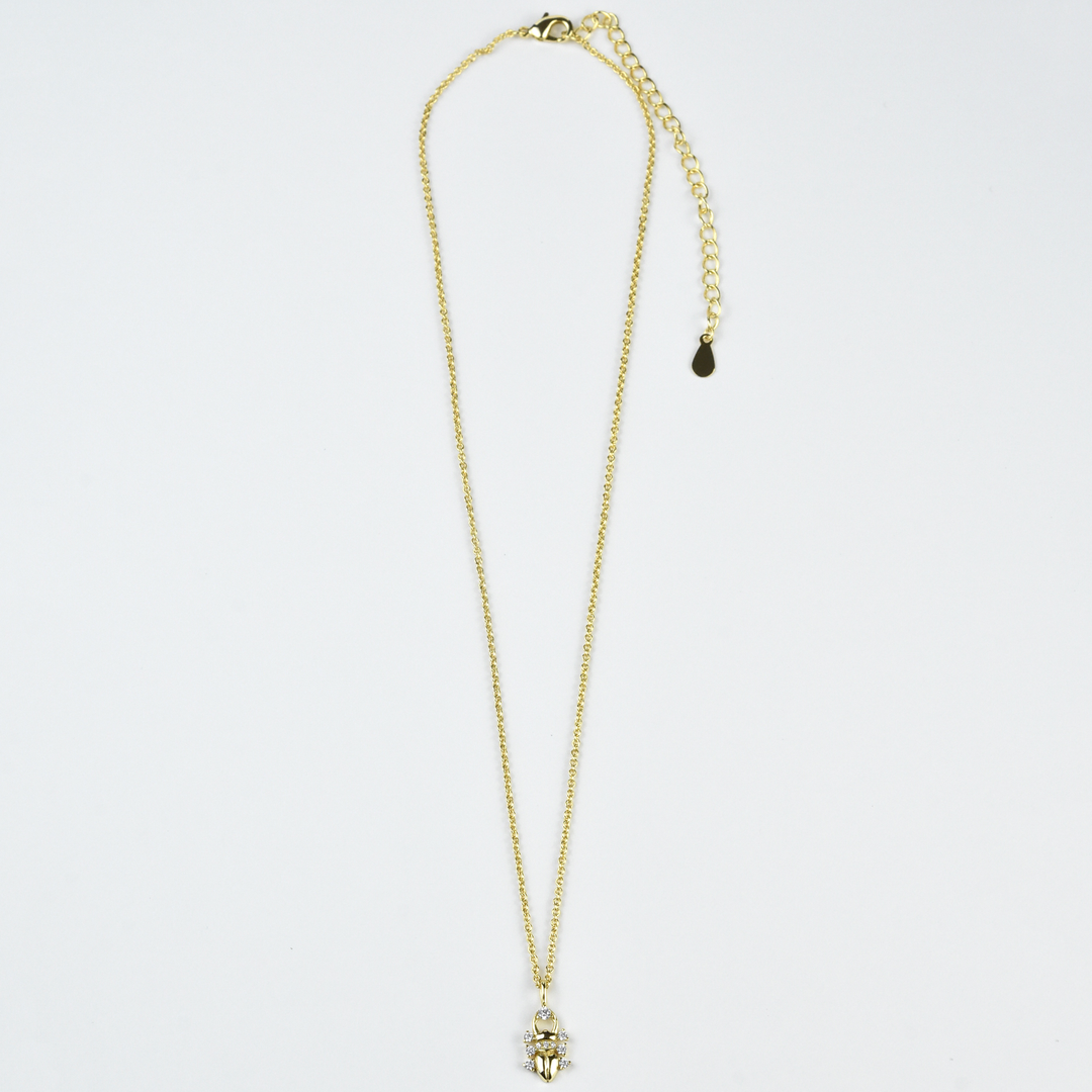Crystal Scarab Necklace - Goldmakers Fine Jewelry