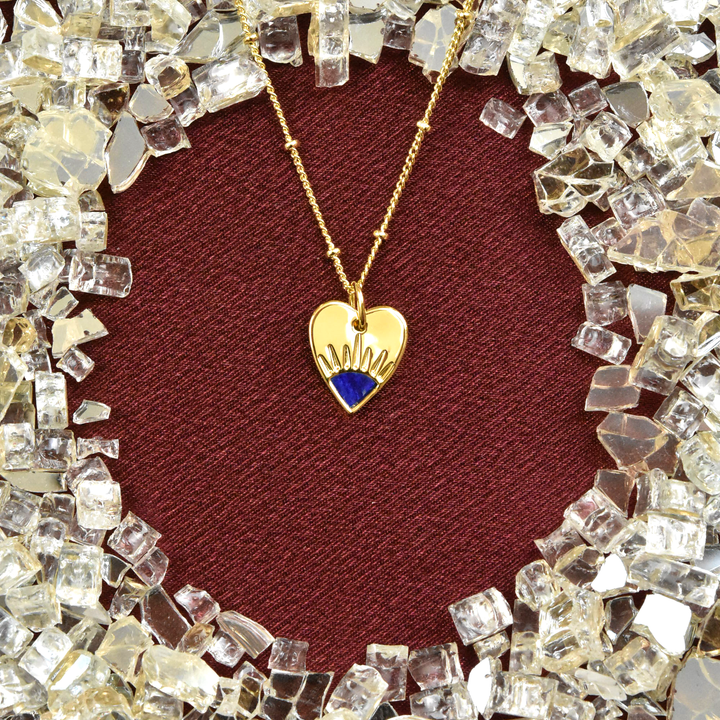 Lapis Heart Necklace - Goldmakers Fine Jewelry