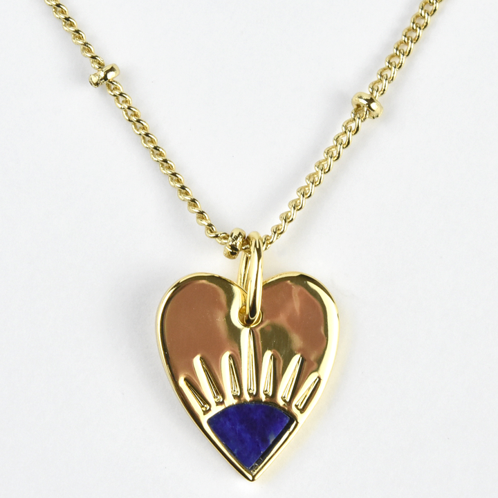 Lapis Heart Necklace - Goldmakers Fine Jewelry