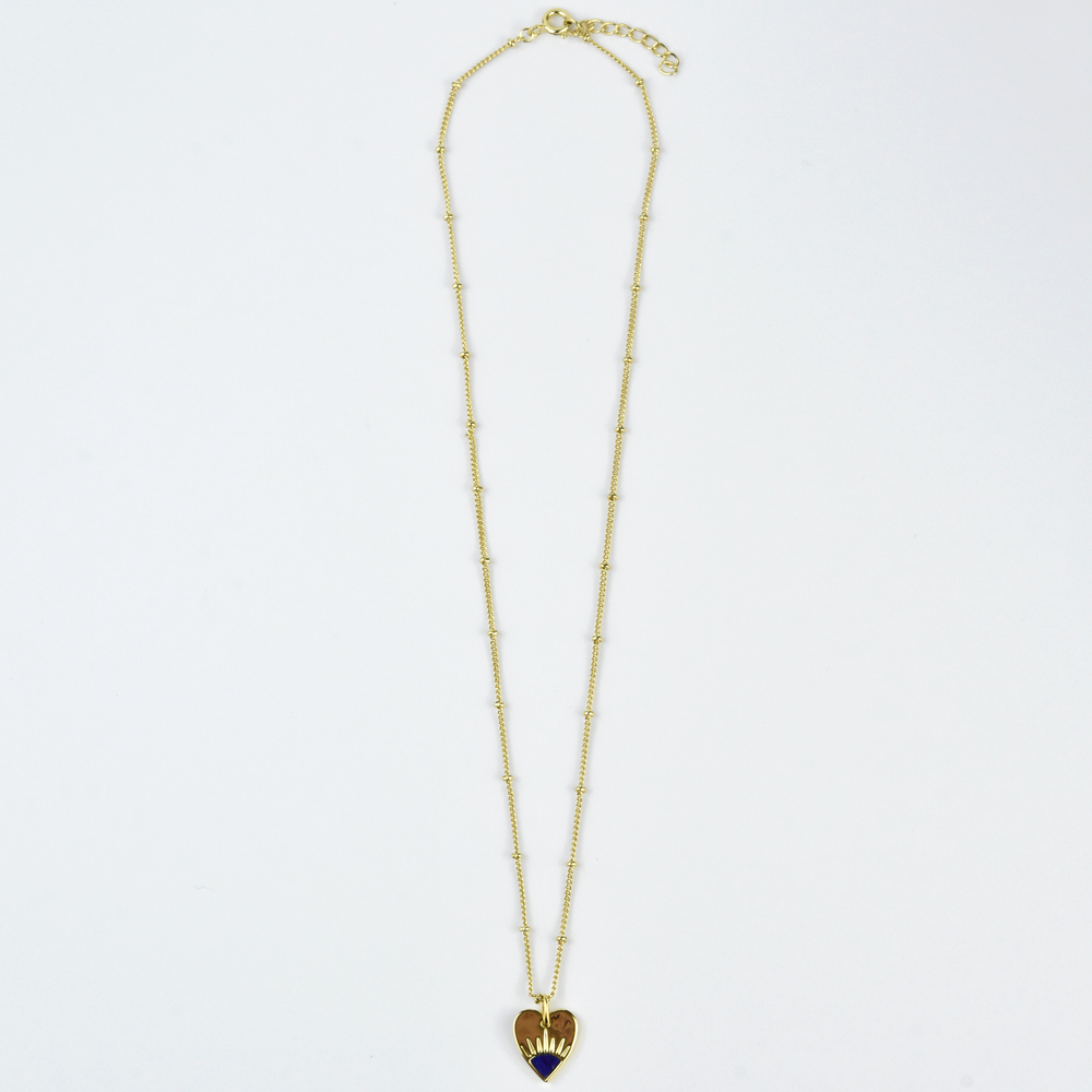 Lapis Heart Necklace - Goldmakers Fine Jewelry