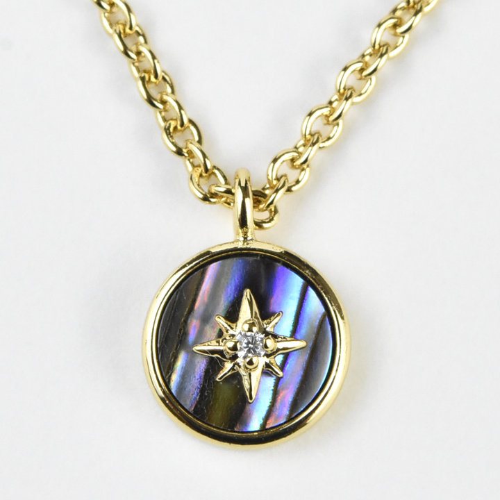 Mini Abalone Star Necklace - Goldmakers Fine Jewelry