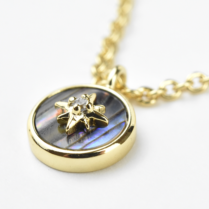 Mini Abalone Star Necklace - Goldmakers Fine Jewelry