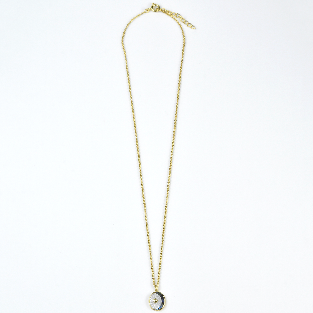 Mother of Pearl & Abalone Inlay Necklace - Goldmakers Fine Jewelry