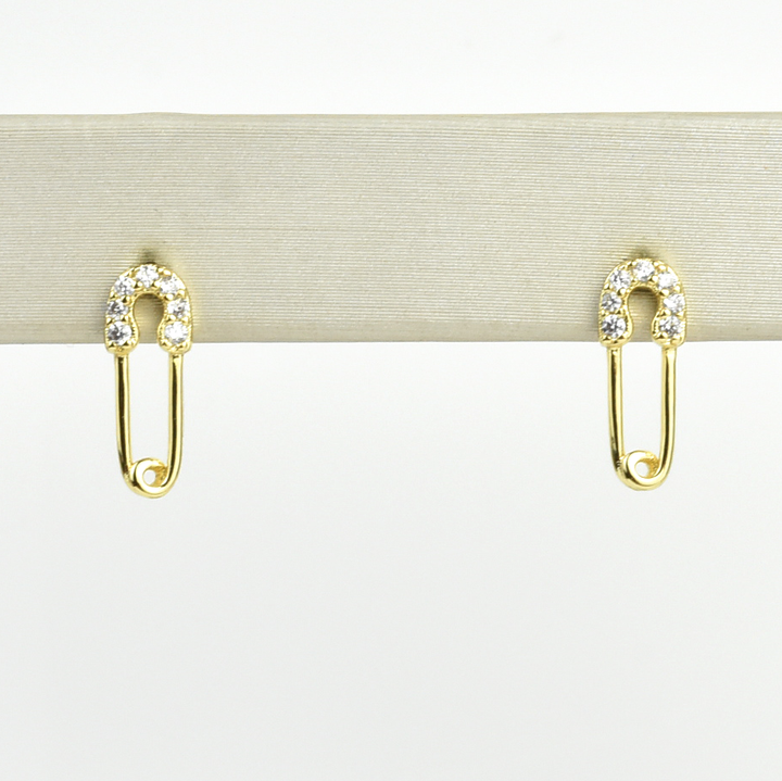 Safety Pin Studs - Goldmakers Fine Jewelry