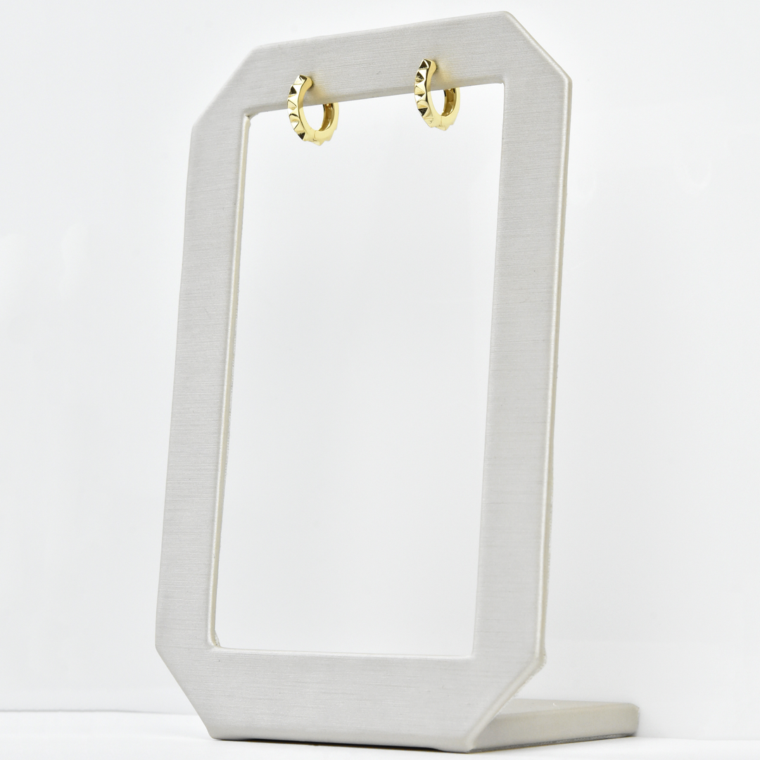 Spiked Huggie Hoops - Goldmakers Fine Jewelry