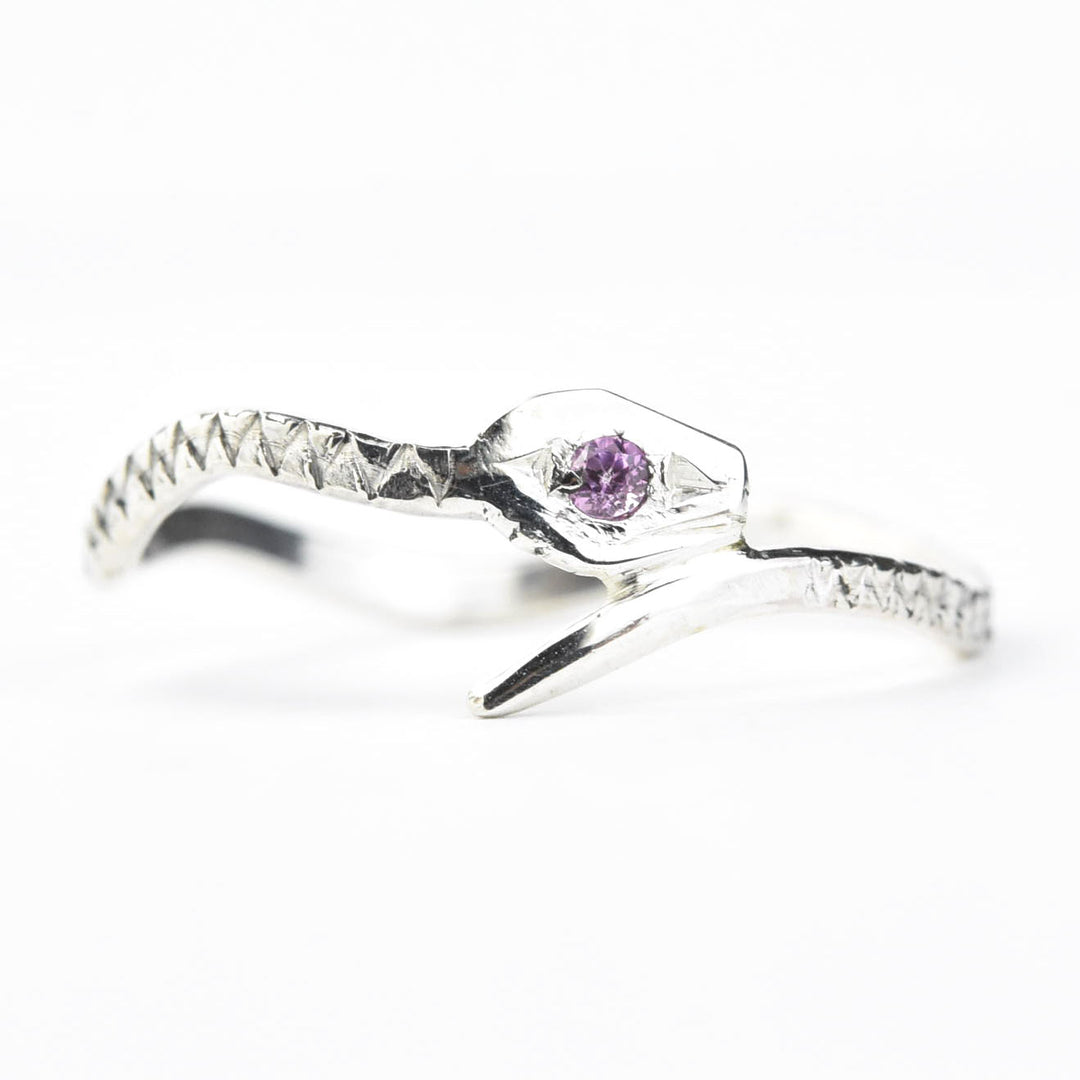 Pink Sapphire Viper Ring
