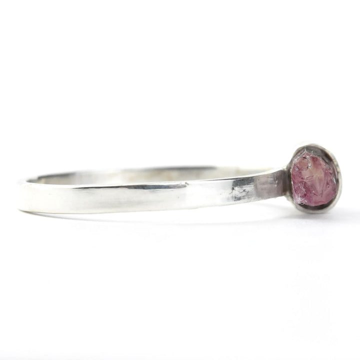 Tourmaline Raw Crystal Candy Ring in Silver