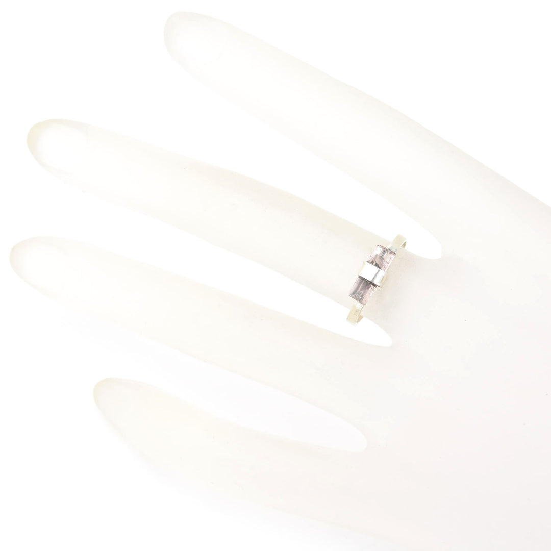 Tourmaline Raw Crystal Candy Ring in Silver