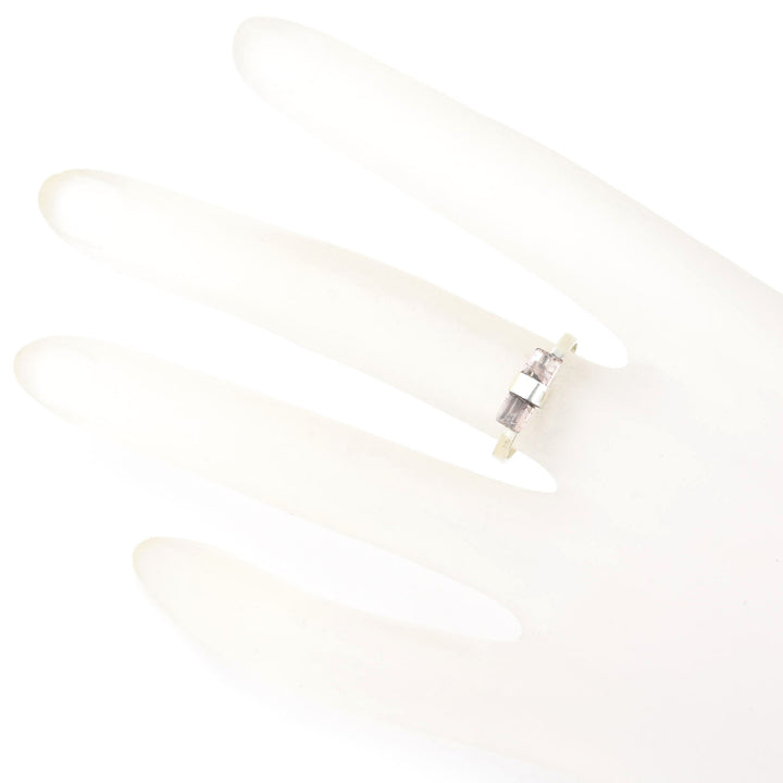 Tourmaline Raw Crystal Candy Ring in Silver