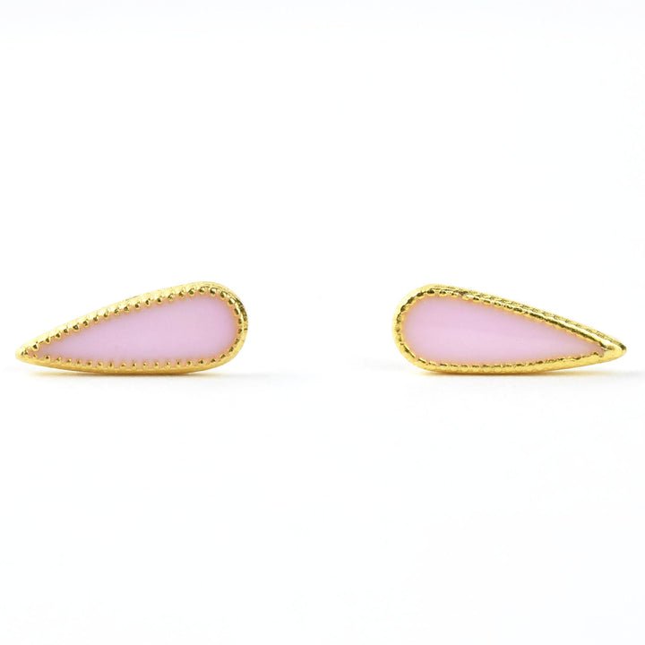 Enamel Teardrop Studs