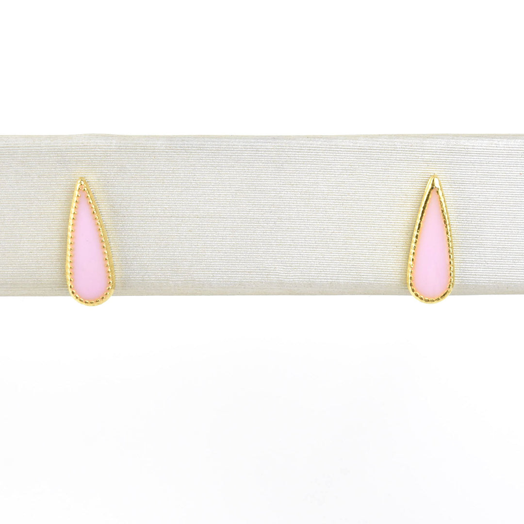 Enamel Teardrop Studs