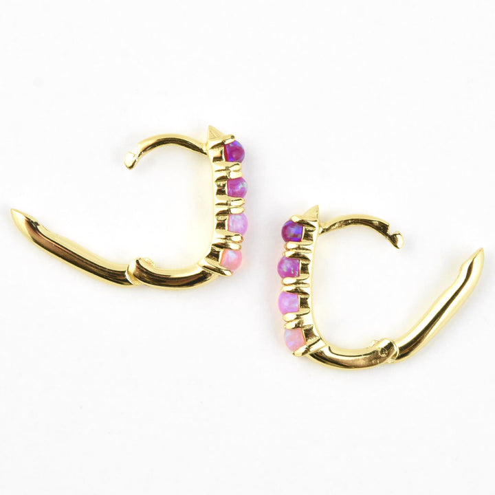 Pink Opal Ombre Oblong Ella Hoops