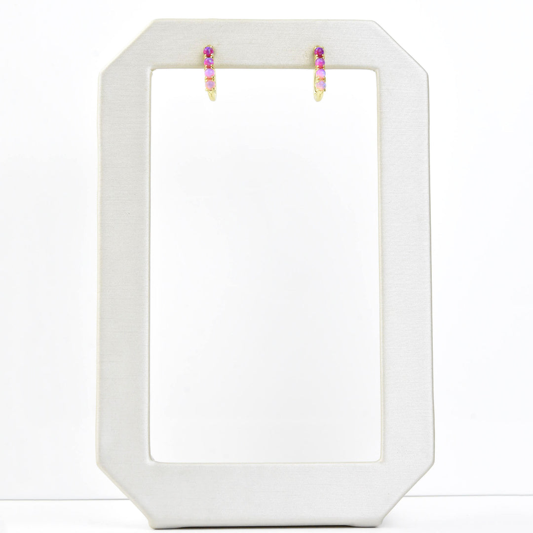 Pink Opal Ombre Oblong Ella Hoops