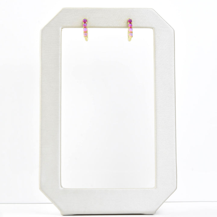 Pink Opal Ombre Oblong Ella Hoops